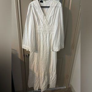 ModCloth x gunne sax white maxi dress